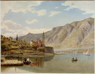 View of Dobrota towards Mula near Cattaro